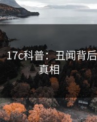 【震惊】17c科普：丑闻背后10个细节真相