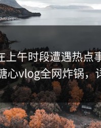 主持人在上午时段遭遇热点事件 争议四起，糖心vlog全网炸锅，详情查看