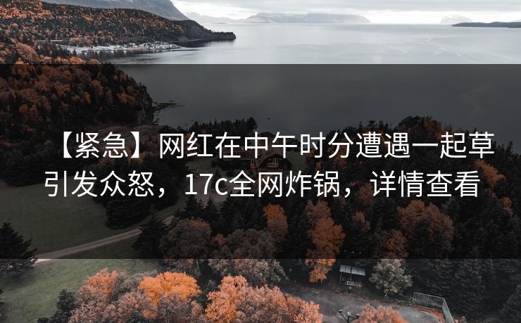 【紧急】网红在中午时分遭遇一起草引发众怒,17c全网炸锅,详情查看 【紧急】网红在中午时分遭遇一起草引发众怒,17c全网炸锅,详情查看